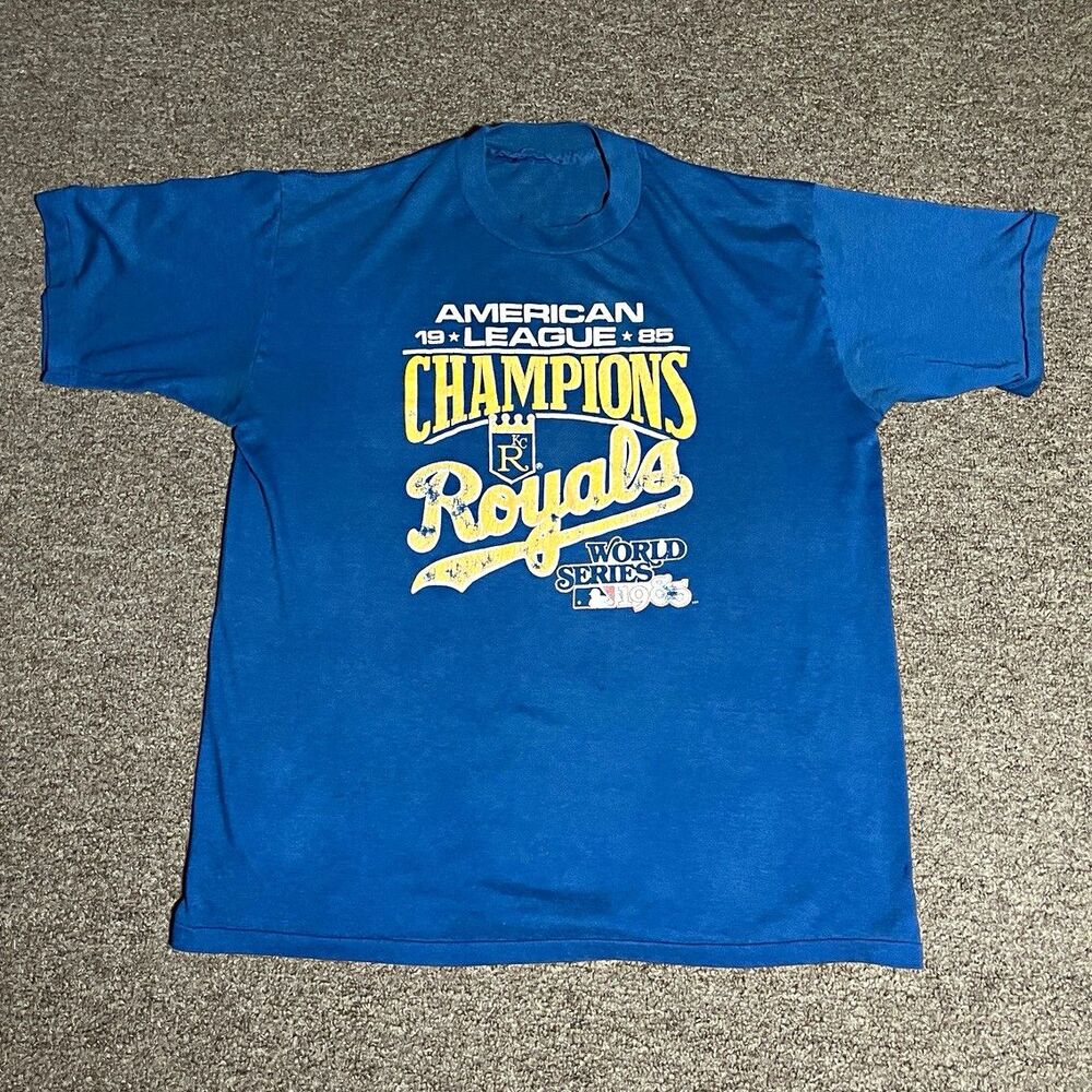 Kansas City Royals 1985 American League Champions World Series Blue MLB Shirt